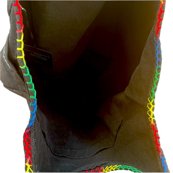 NEW LAUREN MOSHI EMBROIDERED CRYSTAL PEACE LIGHTNING TOTE - Picture 6 of 9